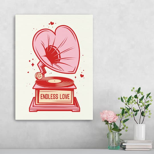 Love Vinyl Record Canvas Giclée Art